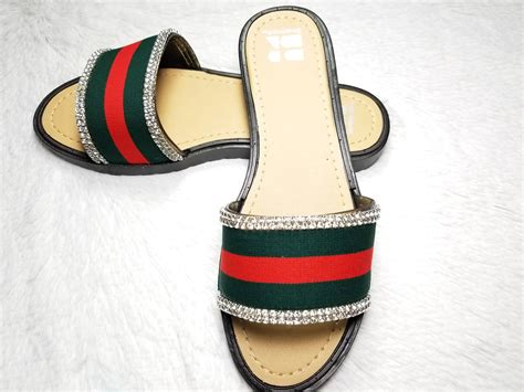 gucci inspired slides|Gucci knockoff slides.